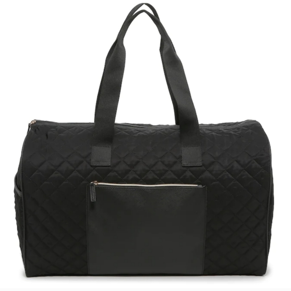 Black Quilted Weekender Bag
